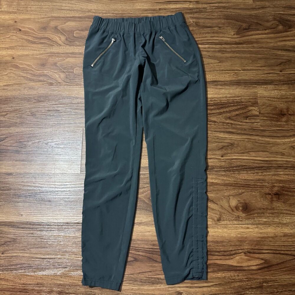 Athleta Gray Zip Pocket Elastic Waist Crop Jogger Track Pants Women's Size 0